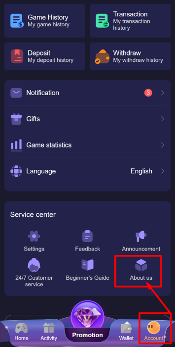 account settings India