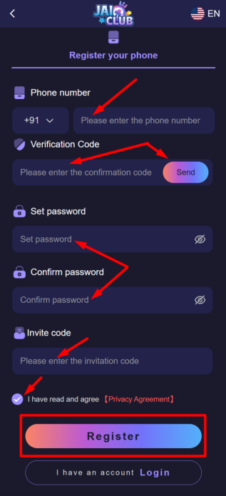 register process earning India